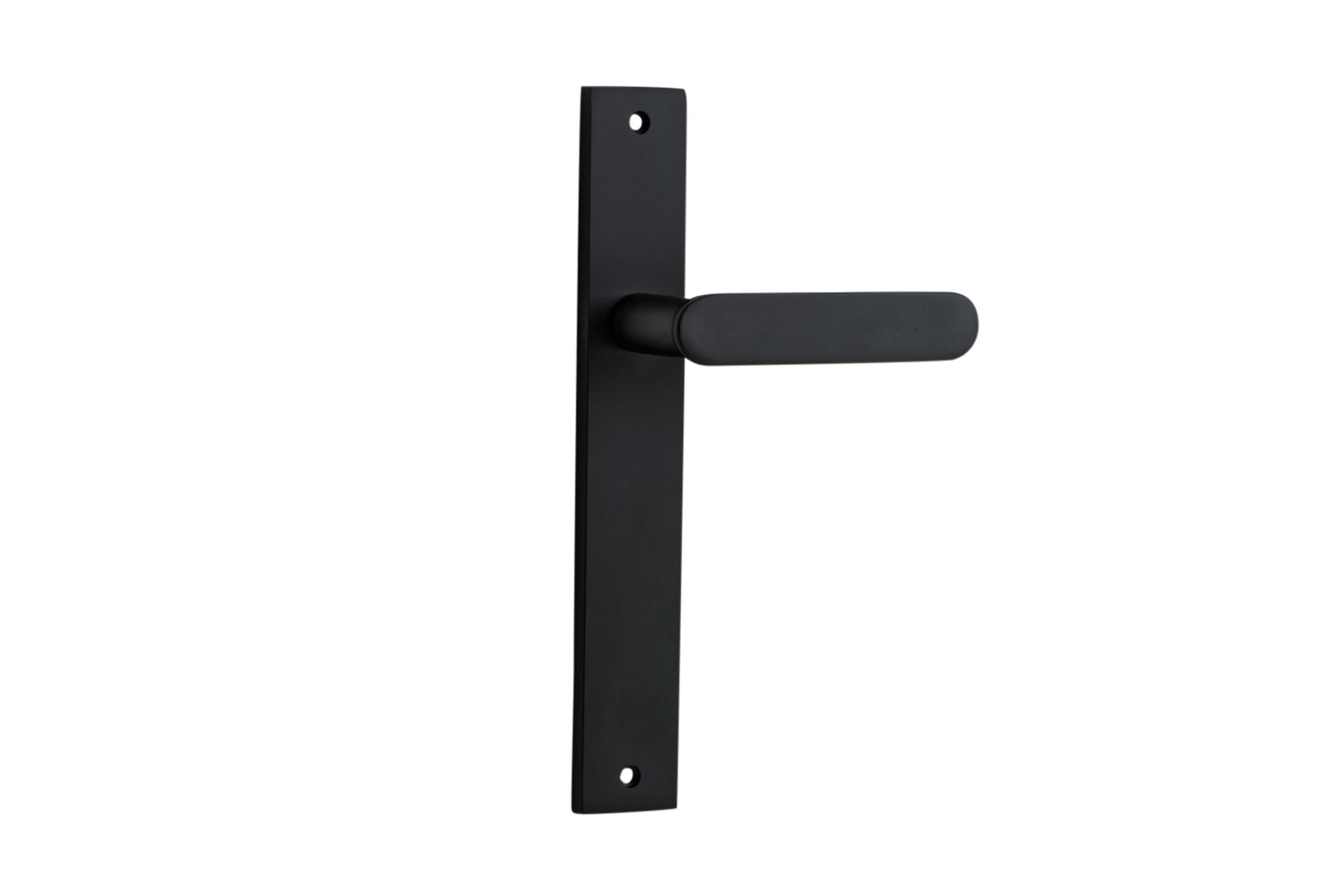 12748 - Bronte Lever - Rectangular Backplate - Matt Black - Passage