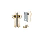 10332KENTR60KK - Paddington Knob - Oval Backplate Entrance Kit with High Security Lock - Polished Brass - Entrance
