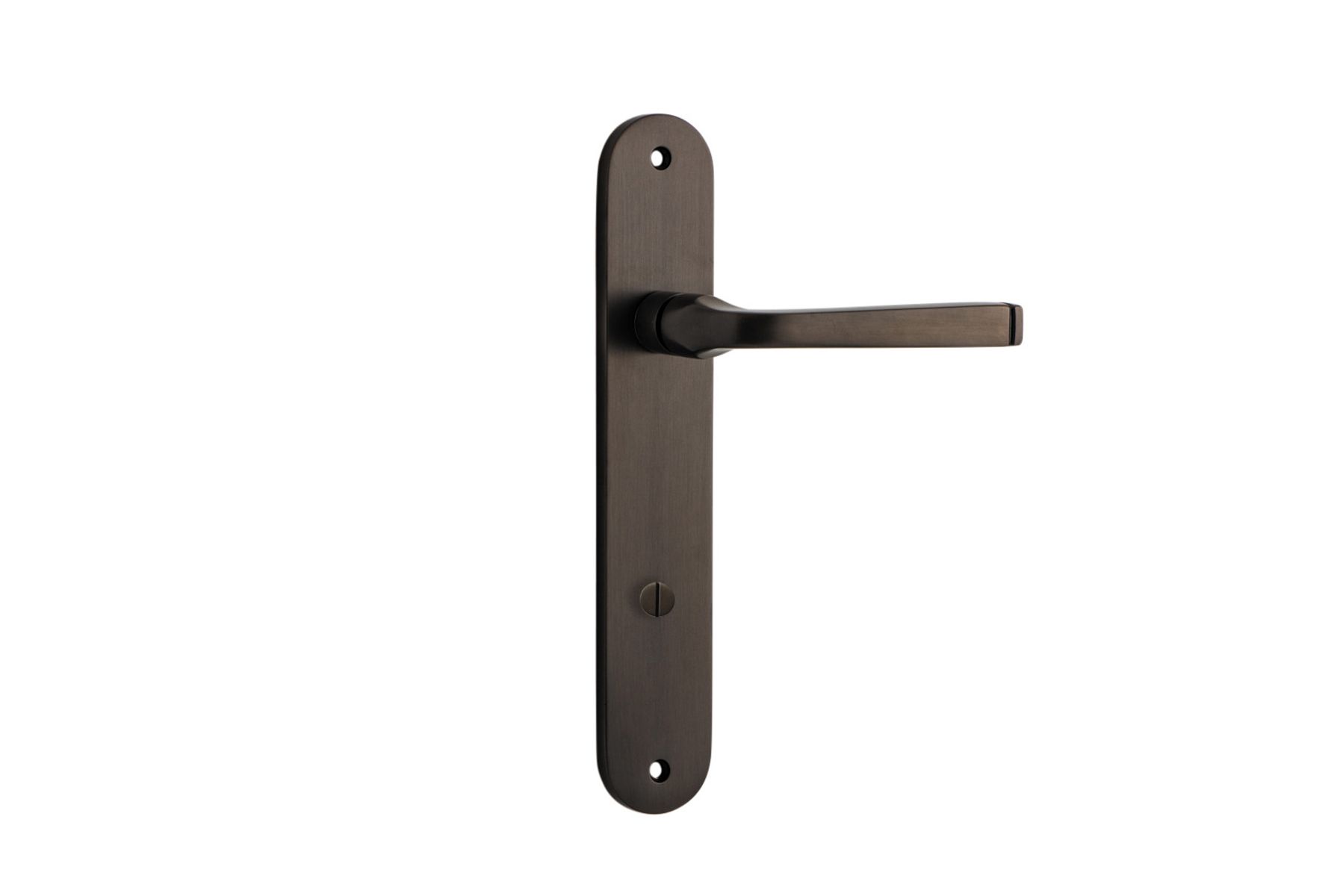 10732P85 - Annecy Lever - Oval Backplate - Signature Brass - Privacy