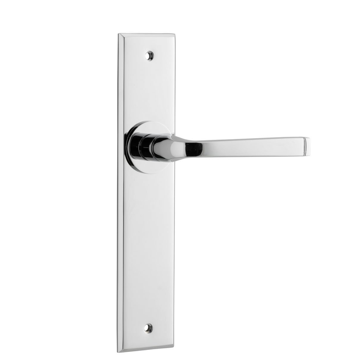 11788 - Annecy Lever - Chamfered Backplate - Polished Chrome - Passage