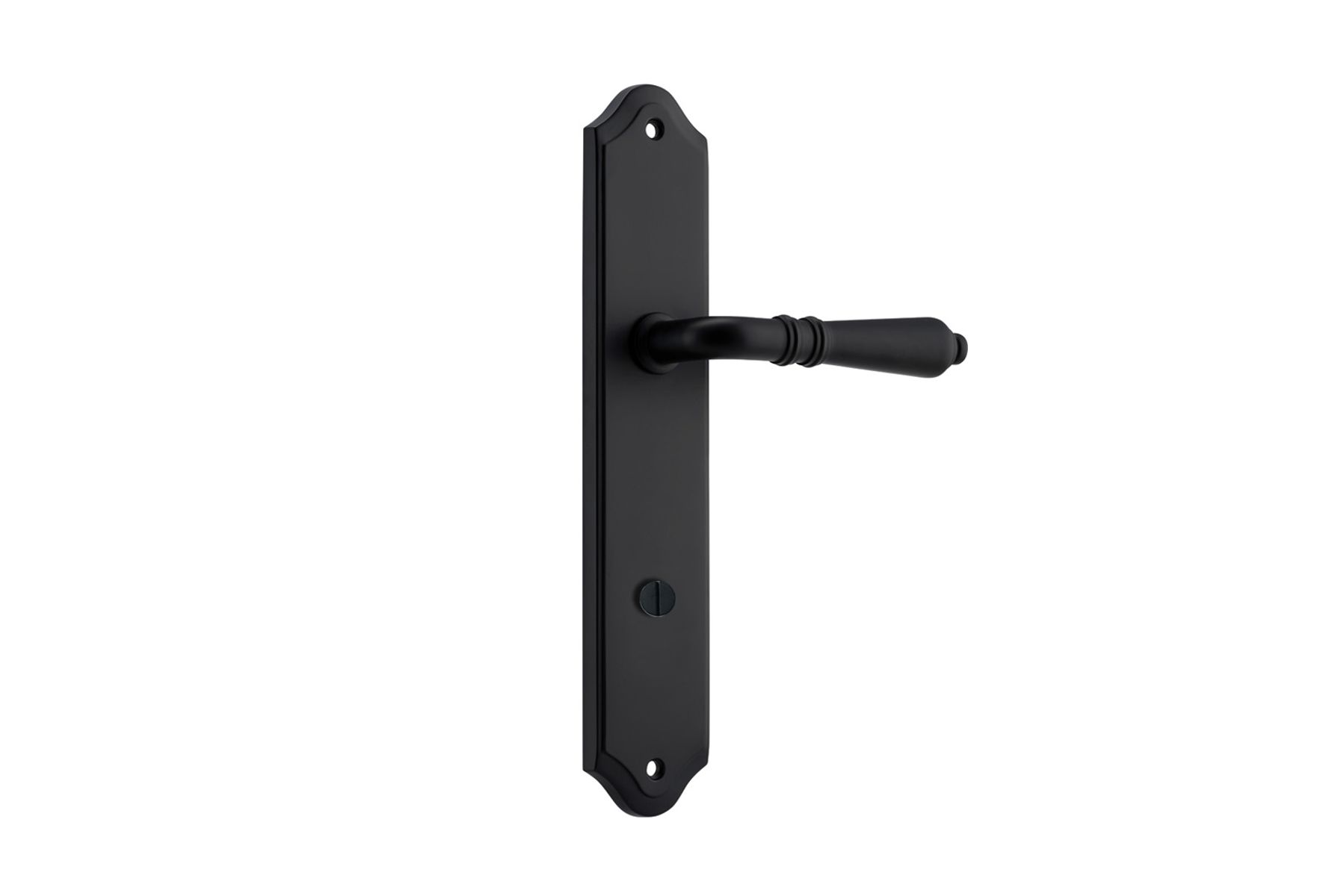12712P85 - Sarlat Lever - Shouldered Backplate - Matt Black - Privacy