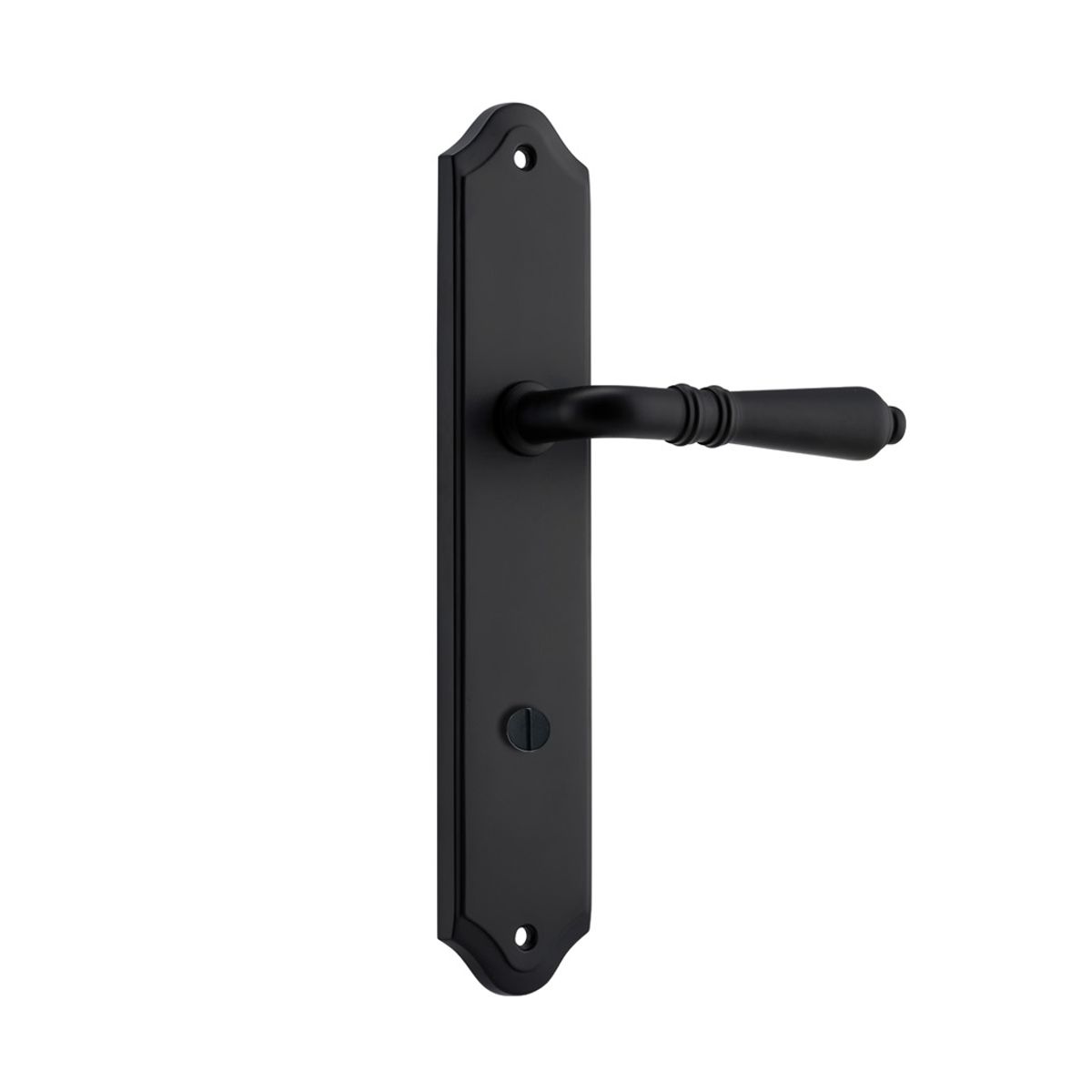 12712P85 - Sarlat Lever - Shouldered Backplate - Matt Black - Privacy