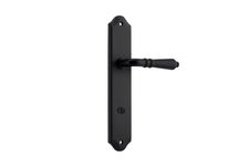 12712P85 - Sarlat Lever - Shouldered Backplate - Matt Black - Privacy