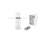 11702KENTR60KK - Baltimore Lever - Rectangular Backplate Entrance Kit with High Security Lock - Polished Chrome - Entrance