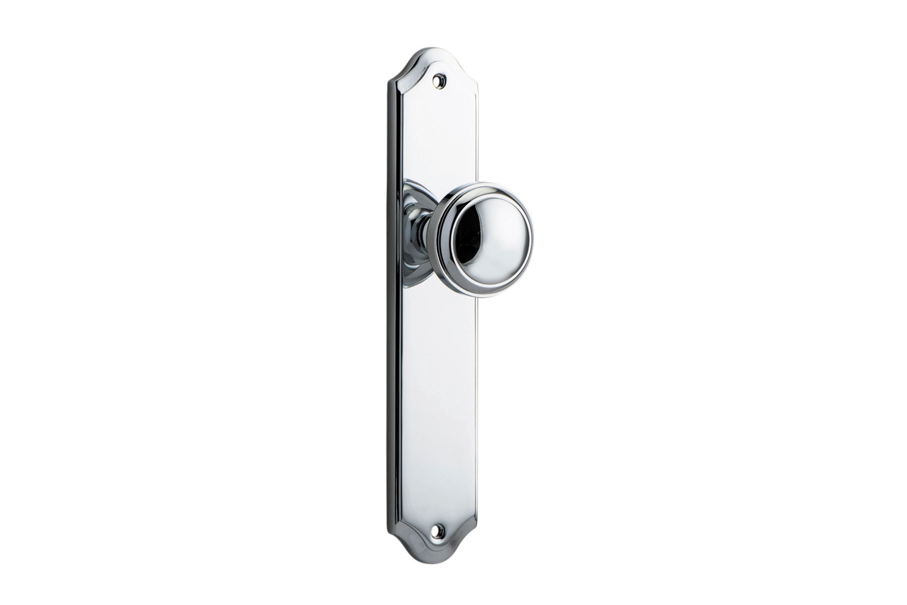 11826 - Paddington Knob - Shouldered Backplate - Polished Chrome - Passage