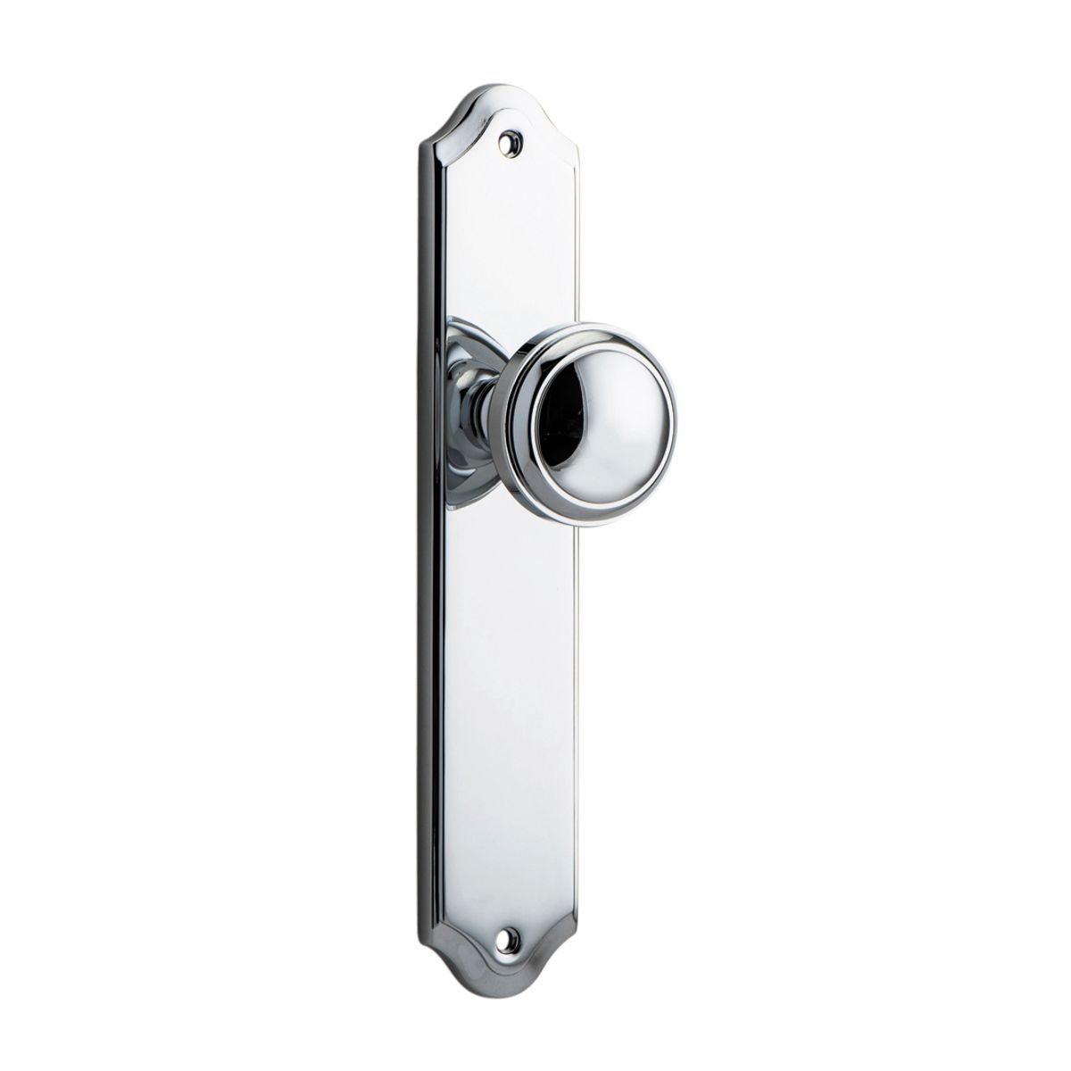 11826 - Paddington Knob - Shouldered Backplate - Polished Chrome - Passage