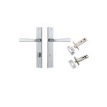 12372KPRIV60 - Copenhagen Lever - Rectangular Backplate Privacy Kit with Privacy Turn - Brushed Chrome - Privacy