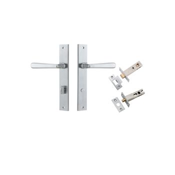 Copenhagen Lever - Rectangular Backplate Privacy Kit with Privacy Turn