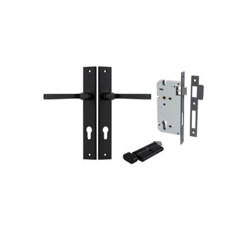 Annecy Lever - Rectangular Backplate Entrance Kit with High Security Lock