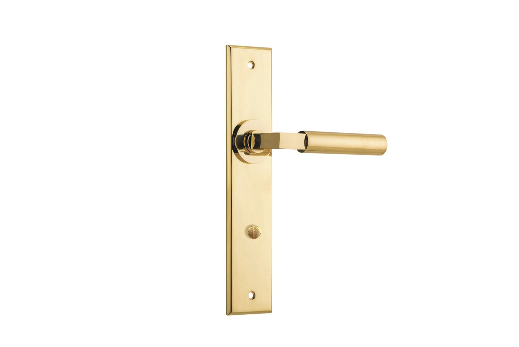 10294 - Berlin Lever - Chamfered Backplate - Polished Brass - Passage