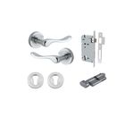 20795KENTR60KT - Stirling Lever - Round Rose Entrance Kit with Separate High Security Lock - Brushed Chrome - Entrance