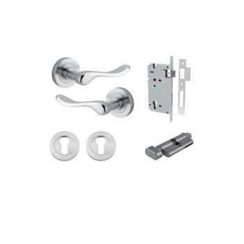Stirling Lever - Round Rose Entrance Kit with Separate High Security Lock