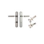 14768KPRIV60 - Brunswick Lever - Oval Backplate Privacy Kit - Satin Nickel - Privacy