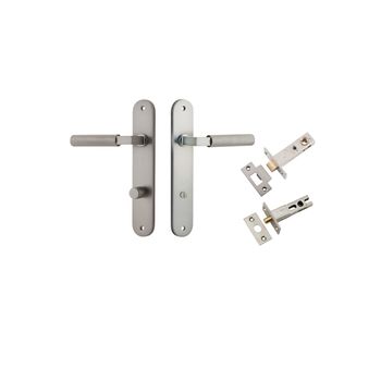 Brunswick Lever - Oval Backplate Privacy Kit