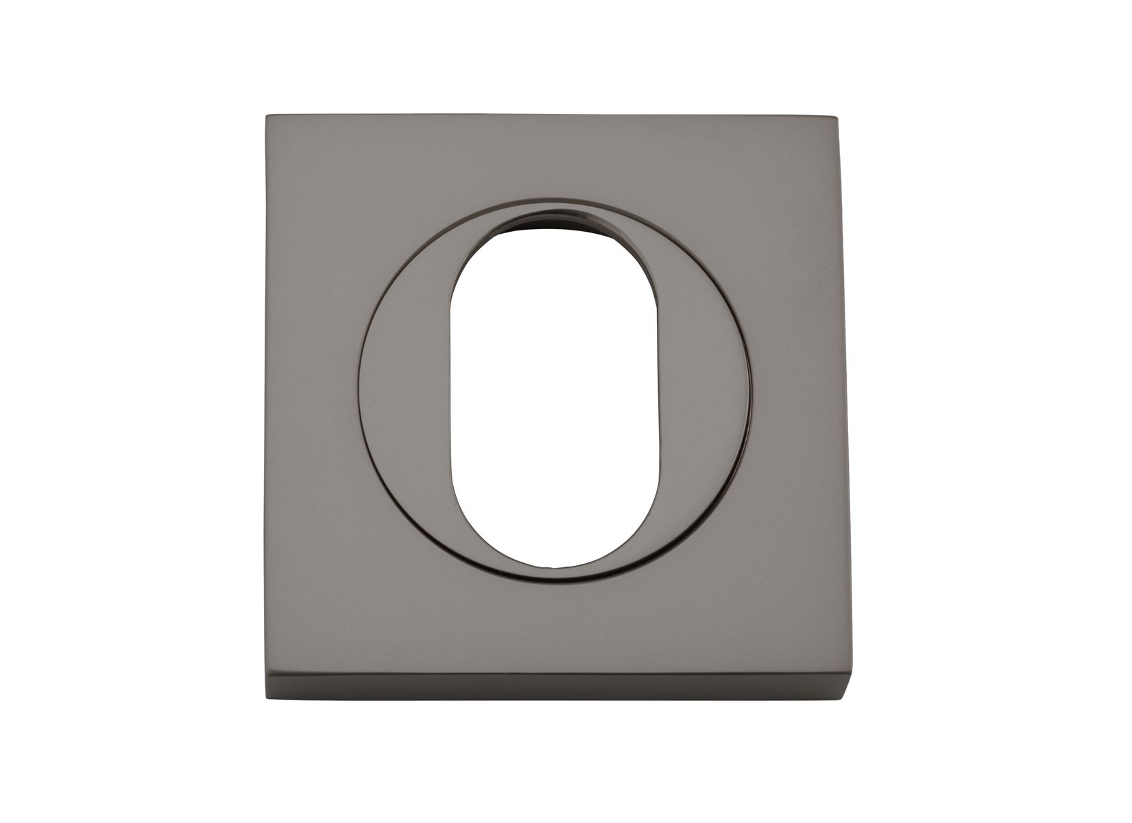 17318 - Oval Escutcheon -  Square - Graphite PVD