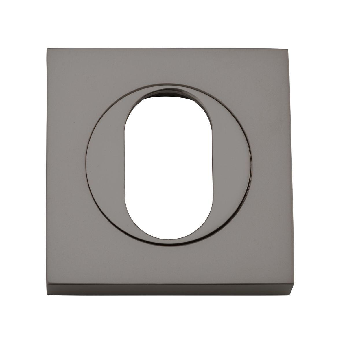 17318 - Oval Escutcheon -  Square - Graphite PVD