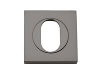 17318 - Oval Escutcheon -  Square - Graphite PVD