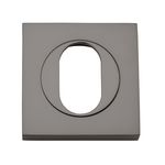17318 - Oval Escutcheon -  Square - Graphite PVD