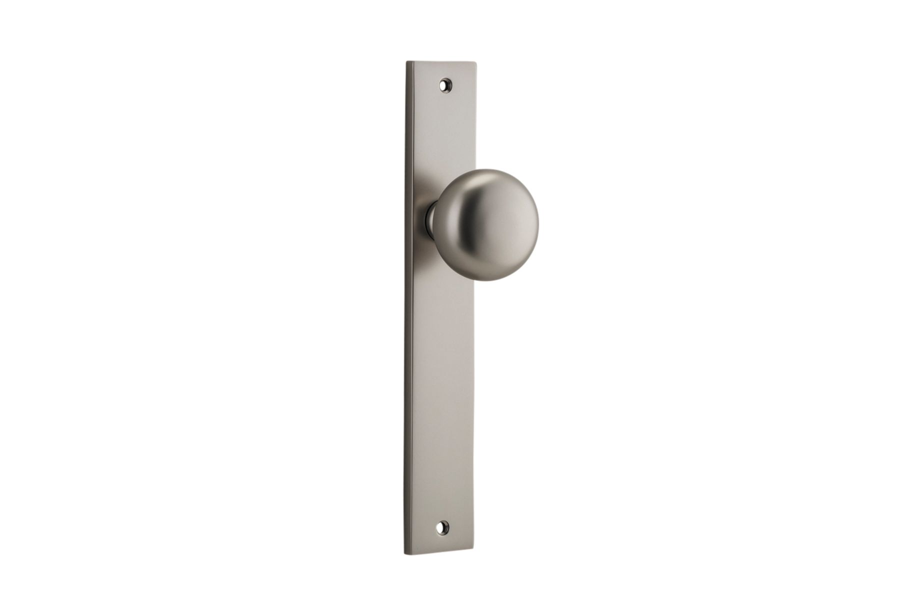 14822 - Cambridge Knob - Rectangular Backplate - Satin Nickel - Passage