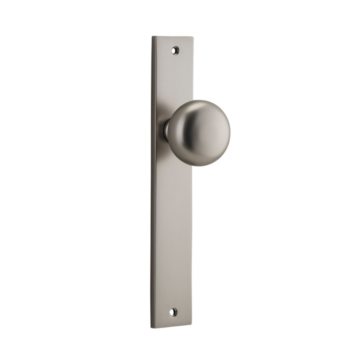 14822 - Cambridge Knob - Rectangular Backplate - Satin Nickel - Passage