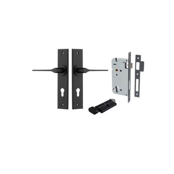 Como Lever - Chamfered Backplate Entrance Kit with High Security Lock