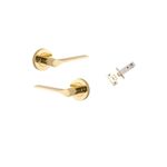 0360KIBPRIV60 - Como Lever - Round Rose Privacy Kit (Inbuilt Privacy) - Polished Brass - Privacy