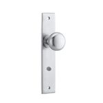 12446 - Cambridge Knob - Chamfered Backplate - Brushed Chrome - Passage