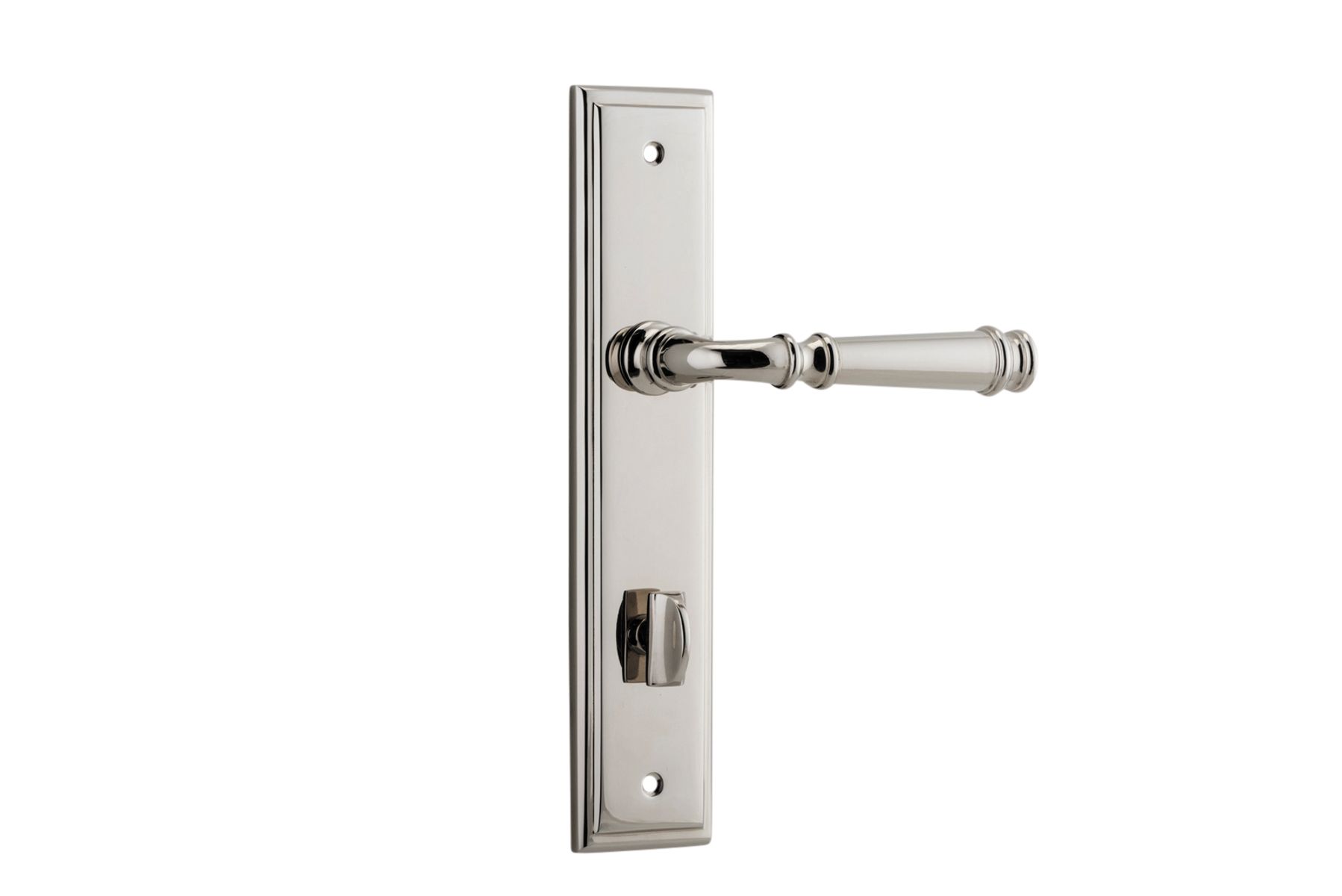 14242P85 - Verona Lever - Stepped Backplate - Polished Nickel - Privacy