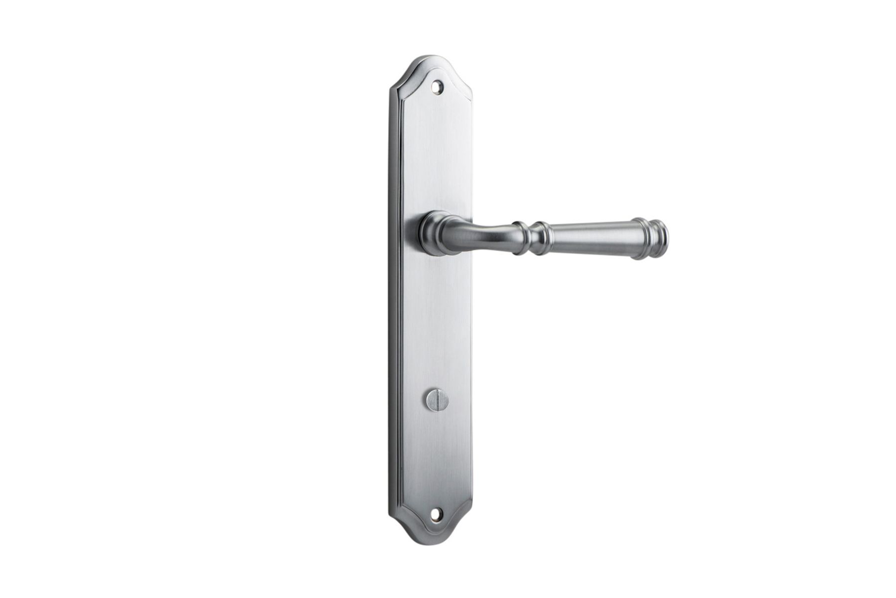 12218P85 - Verona Lever - Shouldered Backplate - Brushed Chrome - Privacy