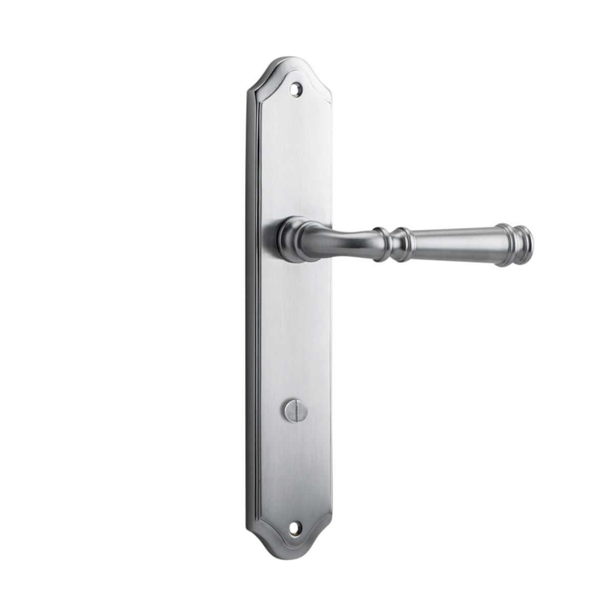12218P85 - Verona Lever - Shouldered Backplate - Brushed Chrome - Privacy