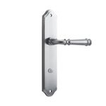12218P85 - Verona Lever - Shouldered Backplate - Brushed Chrome - Privacy