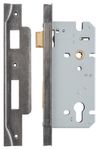 6085 - Rebated 85mm Euro Mortice Locks - 60mm Backset - Distressed Nickel