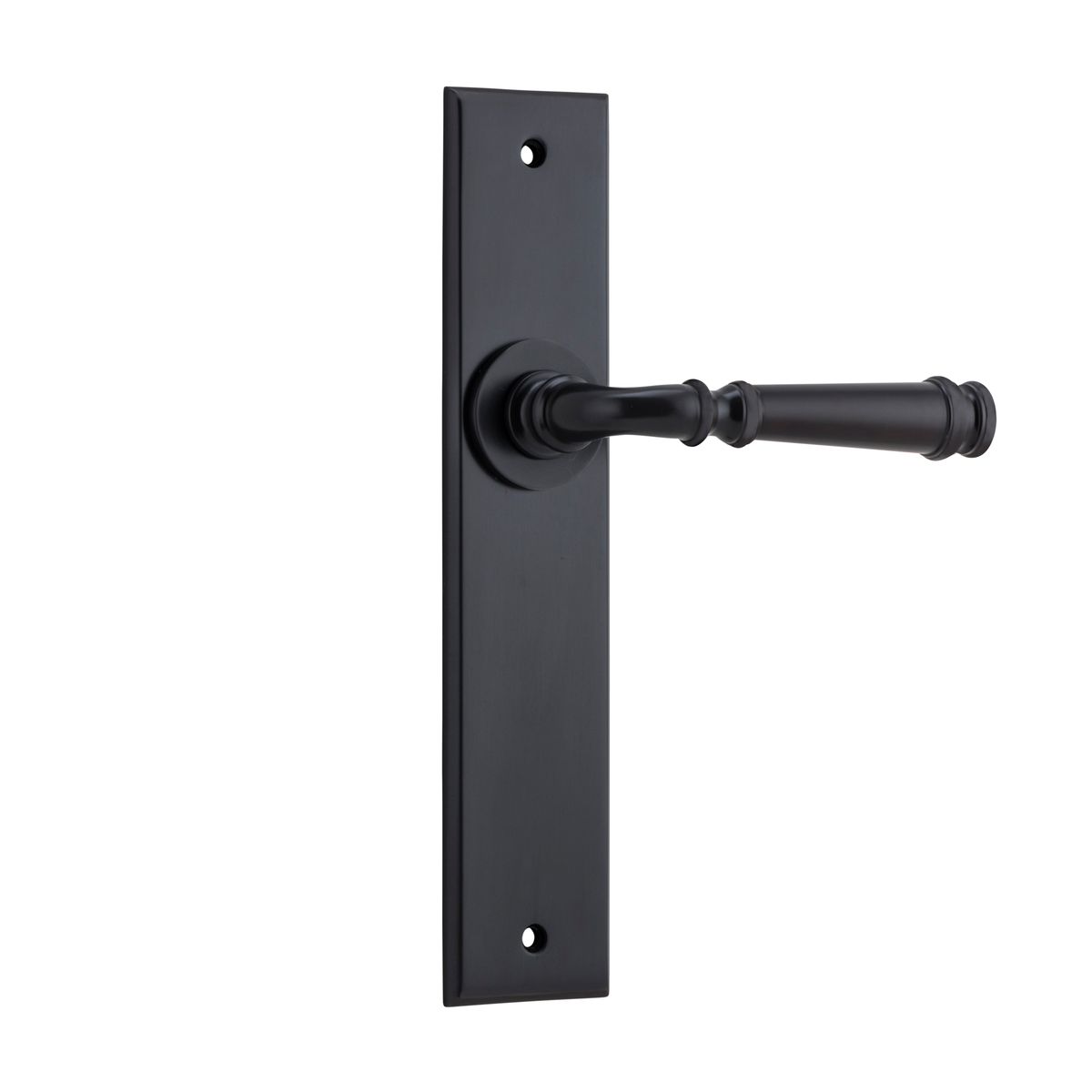 12786 - Verona Lever - Chamfered Backplate - Matt Black - Passage