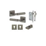 16869KENTR60KK - Brunswick Lever - Square Rose Entrance Kit with High Security Lock - Graphite PVD - Entrance