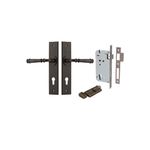 10786KENTR60KT - Verona Lever - Chamfered Backplate Entrance Kit with High Security Lock - Signature Brass - Entrance