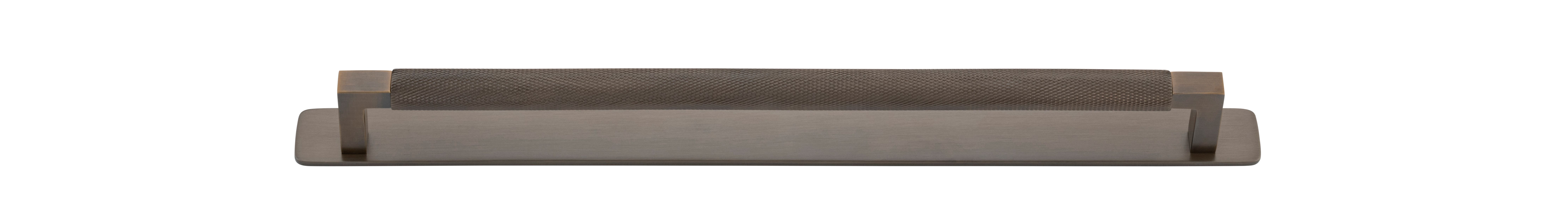 22134B - Brunswick Cabinet Pull with Backplate  - CTC320mm - Signature Brass