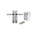 14766KENTR60KT - Berlin Lever - Oval Backplate Entrance Kit with High Security Lock - Satin Nickel - Entrance