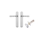 12224KPASS60 - Sarlat Lever - Oval Backplate Passage Kit - Brushed Chrome - Passage