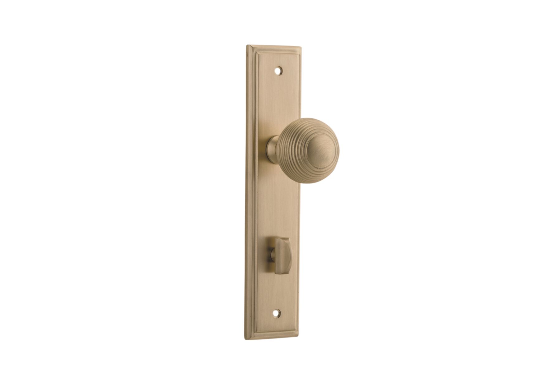 15342P85 - Guildford Knob - Stepped Backplate - Brushed Brass - Privacy