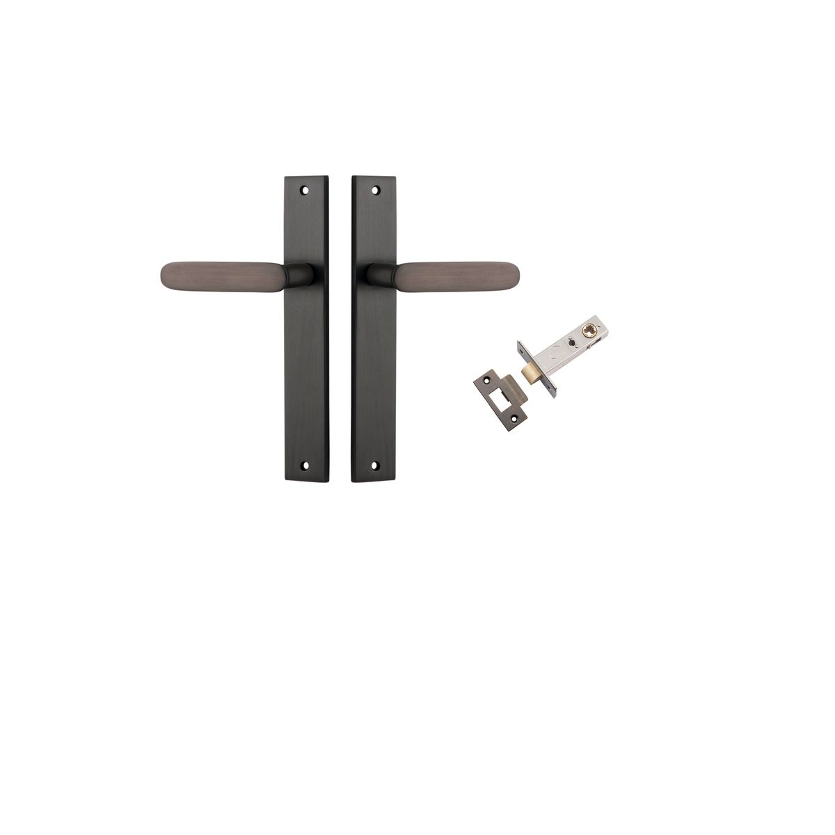 10748KPASS60 - Bronte Lever - Rectangular Backplate Passage Kit - Signature Brass - Passage