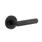 20773KIBPRIV60 - Osaka Lever - Round Rose (Inbuilt Privacy) - Matt Black - Privacy