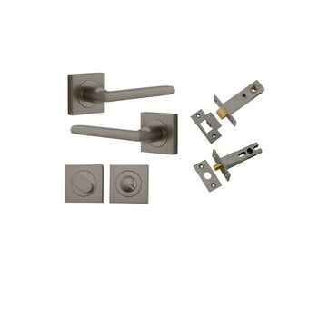 Baltimore Lever - Square Rose Privacy Kit with Separate Privacy Turn
