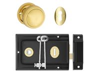 Rim Lock and Milled Edge Knob Passage Set