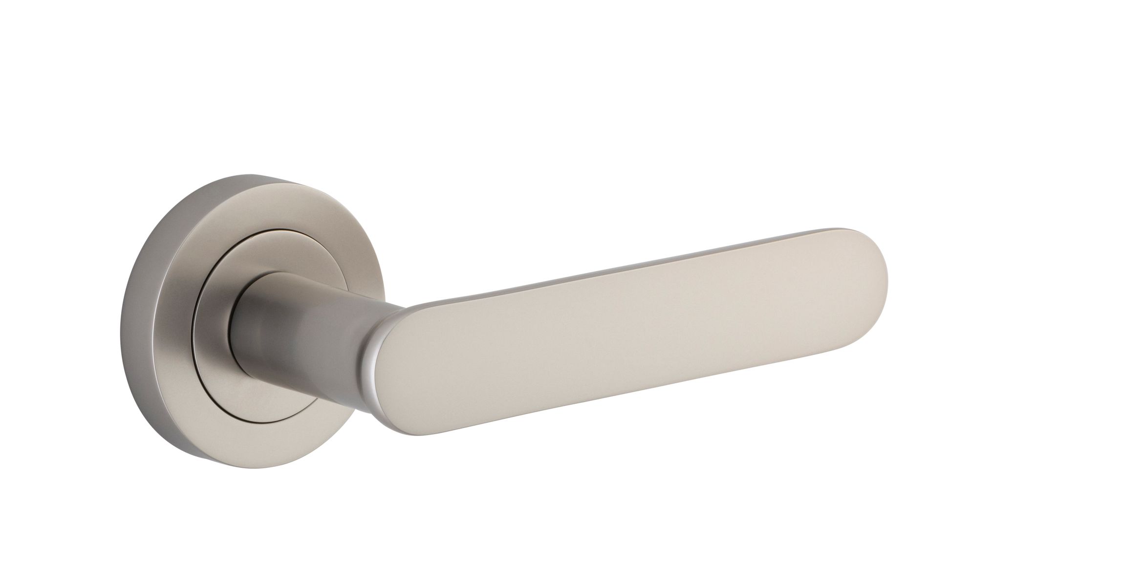 0339 - Bronte Lever - Round Rose - Satin Nickel - Passage