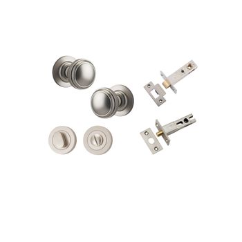 Paddington Knob - Round Rose Privacy Kit with Separate Privacy Turn