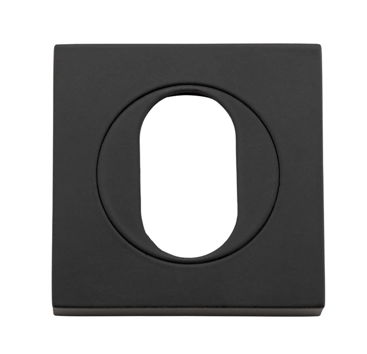 20103 - Oval Escutcheon -  Square - Matt Black