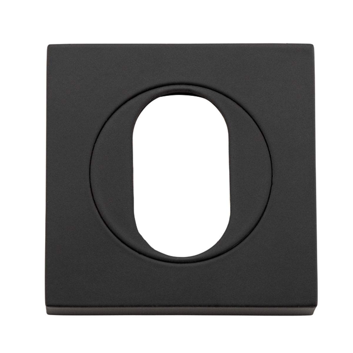 20103 - Oval Escutcheon -  Square - Matt Black