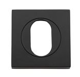20103 - Oval Escutcheon -  Square - Matt Black
