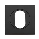 20103 - Oval Escutcheon -  Square - Matt Black