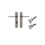 16726KPRIV60 - Baltimore Lever - Oval Backplate Privacy Kit with Privacy Turn - Graphite PVD - Privacy